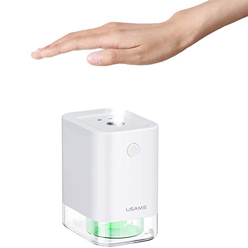 Preisvergleich Produktbild USAMS Desinfektionsspender, Automatisch Sprühspender Berührungslos mit Infrarot Sensor Elektrisch 45ml klein tragbar für Küchen und Badezimmer Zuhause, Büro, Schule, Hotel, Reisen, unterwegs (Weiß)