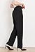 Harsmile Black Dress Pants for Women Work Waffle Knit Pants Business Office Trousers 30