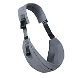 AUYEAZGO Toddler Carrier - Premium Cotton, Large Seat & Back Support, with Large Pocket, One Size Fits Most, Ideal for 6-48 Months (16-44 lbs), Gray, Regular Fits Up to 4XL