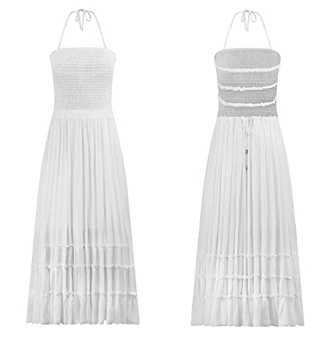 Image of R.Vivimos Womens Summer Boho Sexy Backless Long Dresses