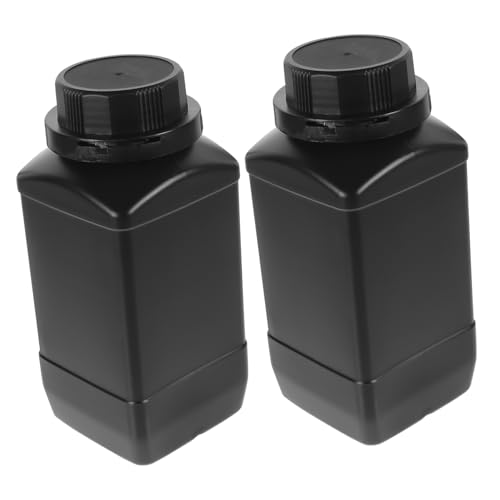 KICHOUSE Thick-walled Reagent Bottles 2pcs Wide Mouth Lab Chemical Reagent Bottles 1000ml Capacity