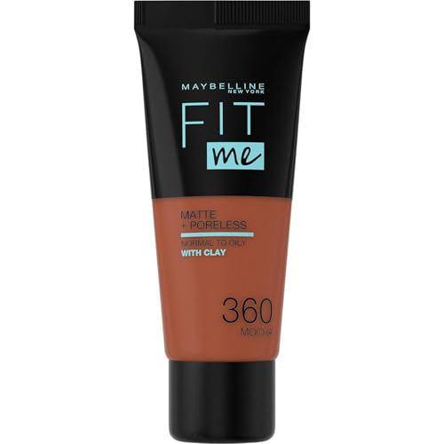 Maybelline New-York - Fond de Teint Fluide Fit Me! Matte &amp; Poreless - Peaux normales à grasses - Teinte : 360 Mocha - 30 ml