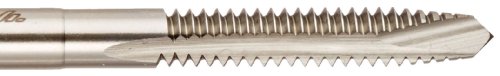 YG-1 T4 Series High Vanadium HSS Spiral Point Combo Tap, TiCN Coated, Round Shank with Square End, Plug Chamfer, #6-32 Thread Size, H3 Tolerance