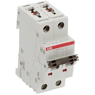 ST202M-C15, Circuit Breaker,Miniature,DIN Rail Mount,C Curve,2 Pole,15A