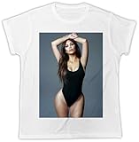 SFMTRTAO Cool Kim Kardashian Poster Ideal Gift Summer Short Sleeve T-Shirt White S