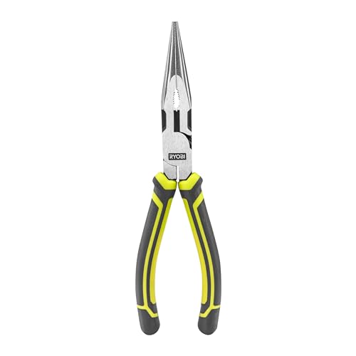 Ryobi RHLNP200 200 mm Long Nose Pliers, Green & Antracite - Image 2