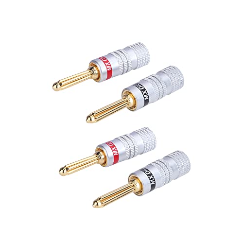Image of MX 4 MM Banana Plugs for Speaker Wire Home Theater Wall Plates and More(PACKOF2)