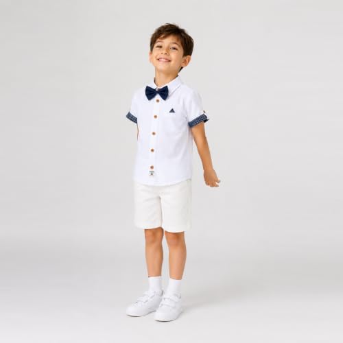Image of Mud Kingdom Little Boys Dress Shirts Short Sleeve Cute Summer