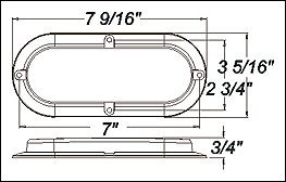 Sealed Waterproof 10 LED Surface/Flange Mount Trailer Lights, Red, Red with Clear Lens, Amber and White with Clear Lens! (Red lens with Red LED's S/T/T)