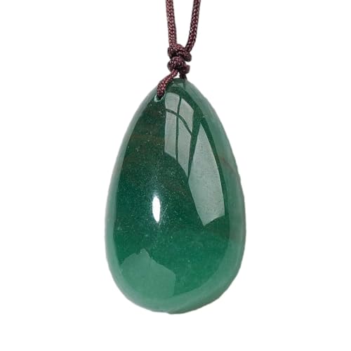 Colgante de aventurina verde - Collar de piedra de, joyas de curación natural | Gota de agua de aventurina hecha a mano, colgante de energía protectora, collar de piedras preciosas para mujere