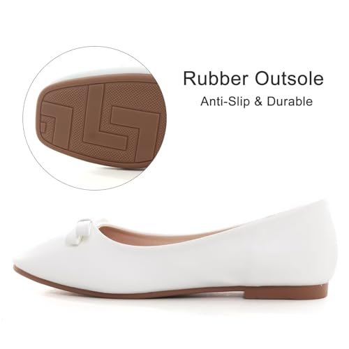 Image of Dear Time Women's Casual Foldable Ballet Flats Square Toe Ballerina Flats Shoes Comfortable