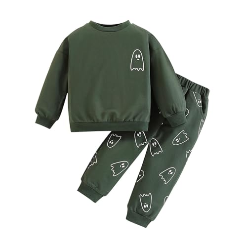 Baby Girl Boy Halloween Outfit Crewneck Pumpkin Shirt Sweatshirt TopJoggers Pants Set Toddler Fall Winter Clothes