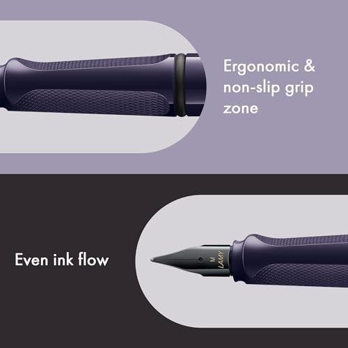 Image of Lamy Safari Meteora Fountain Pen with Polished Steel Nib in Line Width M | Lamy Fountain pen with ergonomic grip - robust ASA plastic - incl. LAMY T 10 blue ink cartridge - right-handed users