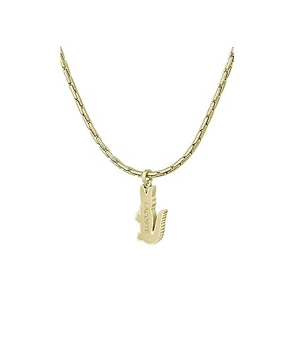 Lacoste Men's Arthor Jewelry Necklace, Stainless Steel, Rectangular Box Chain Necklace, Reversible Pendant, Fashionable3