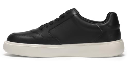 Journey West Super Light Weight Platform Genuine Leather Classic Lace-up Daily Loafer Sneakers for Men