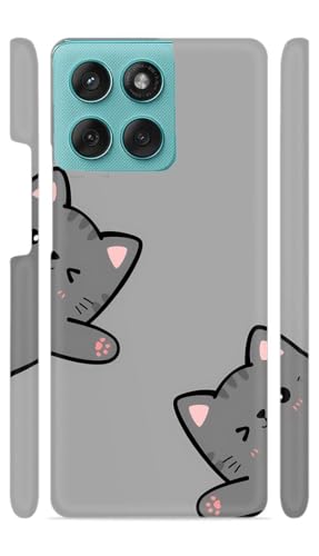 Image of Kitties Grey Designer Printed Hard Back Cover for Motorola Edge 60 Fusion 5G Attractive and Uniquely Crafted Smartphone Case