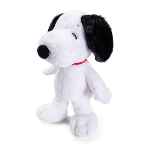 Simba Peanuts Snoopy Flopsie - Figura de Peluche reclinable de la Serie Peanuts, Figura de Tela Suave para abrazar y coleccionar, artículo para Fans de 40 cm, a Partir de 0 Meses