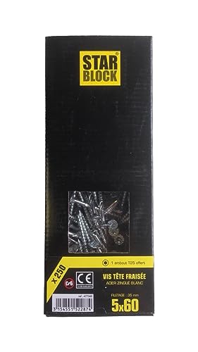 Vis bois/agglo Starblock Torx 5x60 250pcs