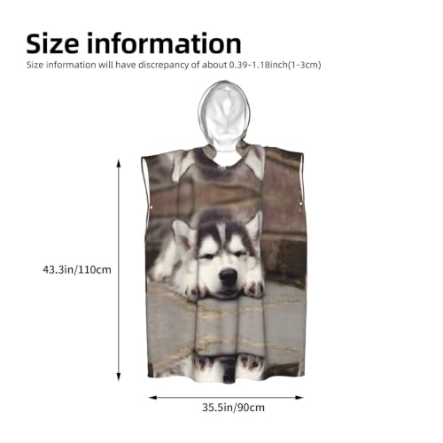 Poncho à capuche de natation husky idéal pour l'été et la plage - 4