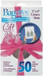 Bulk Buy Bagettes Self Sealing Gift Bags 3 inch x 4 inch 50 Pack 14773 (6-Pack)