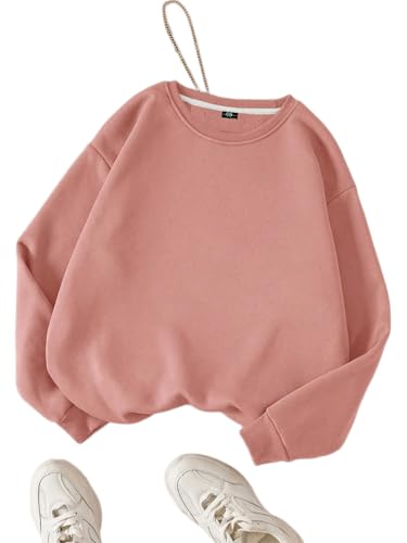 Image of SXV STYLE Solid Plain Unisex Cotton Oversized Baggy Sweatshirt