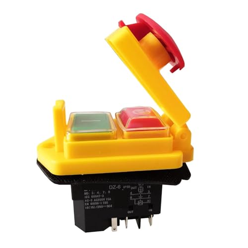 Interrupteur étanche DZ-6 avec capot de protection coupure d'urgence 5Pin