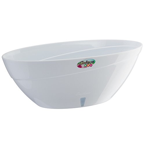 Santino, Self Watering Planter, CALIPSO, Oval Shape L 13.5 Inch x H 5.1