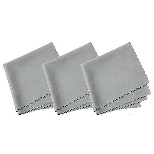 MAXOSHINE Premium Microfiber Cleaning Cloth for Electronics Mobile Lens Eyeglasses Camera Lenses Desktop- Laptop Cleaning Cloth -30 x 30 cm (Pack of 3, Grey)