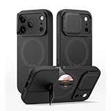 SURITCH 磁気ケースiPhone 17 Pro Maxと互換性 とカメラ保護カバー&カメラコントロールボタン&と調整可能なスタンド 傷防止耐衝撃保護カバーiPhone 17 Pro Max用 (ブラック)