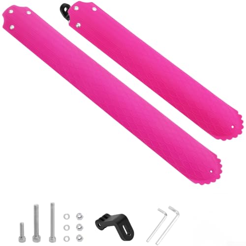Image of Foldable Bike For FENDER with Adjustable Coverage Angle Suitable for 14 22 Inch Wheels Textured Rear Aids in Mud and Water Runoff (Rose Red)