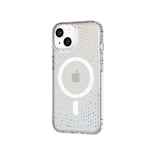 Coque iPhone 14 anti-chute 3.6m Tech21 Evo Sparkle transparente compatible MagSafe