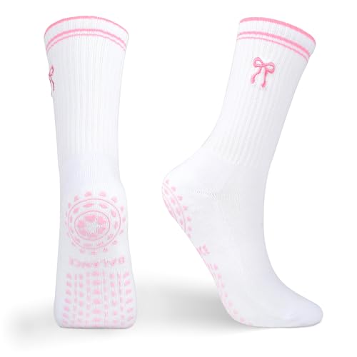 Women's Cute Pilates Socks - Non - Slip Ballet Style, Ideal for Yoga & Fitness