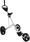 Carro de Empuje de Golf Carro de Empuje Manual de Golf Carro Ligero Plegable con Mango Ajustable (3 Ruedas)