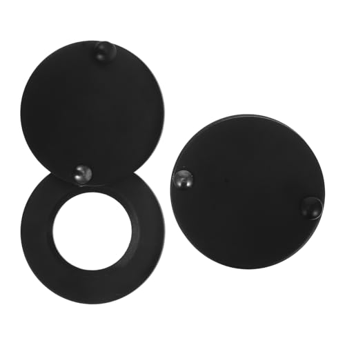 Kisangel Mirilla de Puerta de Cobre 16mm con Cubierta de Privacidad Rotativa Negra, 2 piezas