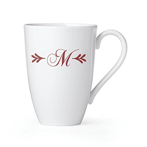 Lenox Merlot Script M Bone China Mug, Letter M