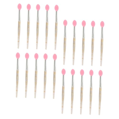 Gogogmee 20pcs Transparent Gold Powder Mini Silicone Lip Brush Makeup Lipstick Applicator Tool Portable