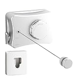 Tendedero retráctil para interiores, cuerda para colgar la ropa sucia de 16.7 pies, cuerda retráctil resistente, para viajes, caravana, ducha, familia, amigos, hogar, mujeres, hombres, tienda de