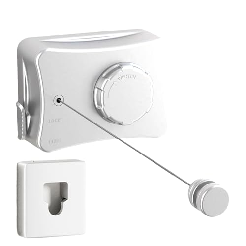 Tendedero retráctil para interiores, 16.7 pies, resistente, montado en la pared, tendedero retráctil resistente, para el hogar, apartamento, balcón, armario, ducha, camping, caravana, tienda de