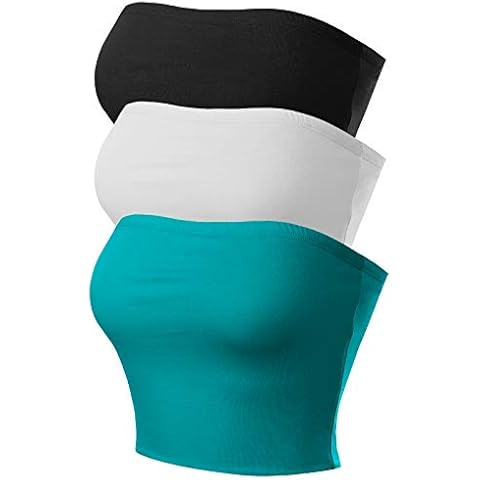 MixMatchy Women's Double Layered Bandeau Bra Top Cover