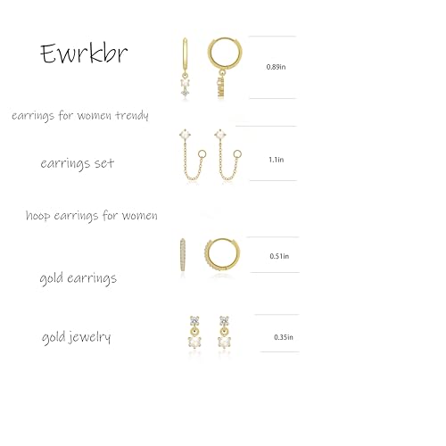 image for Ewrkbrㅤ Ewrkbr Gold Hoop Earrings for Women Trendy, Dainty Gold Earr