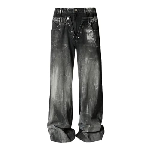 Men's Denim Spring Wide-Leg Loose American Long Pants