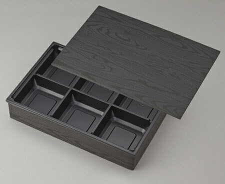 【お弁当容器】55セット　ワン折重D90×90黒底　黒エンボス縁・透明蓋セット お弁当容器】55セット ワン折重D90×90黒底 黒エンボス縁・
