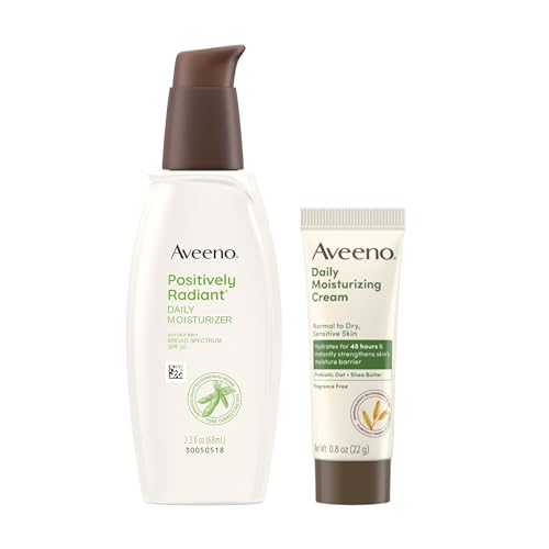 Aveeno Skincare Bundle, Positively Radiant Daily SPF 30 Facial Su...