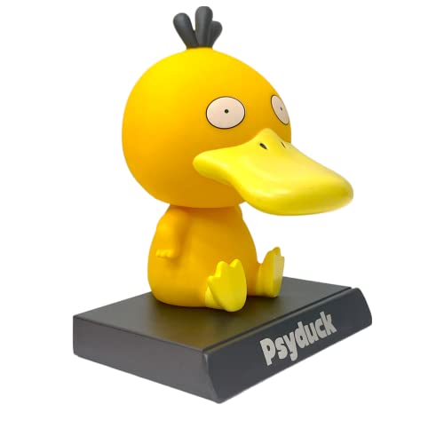 Image of Augen Super Hero Psyduck Action Figure Limited Edition Bobblehead with Mobile Holder for Car Dashboard, Office Desk & Study Table (Pack of 1), Plastic
