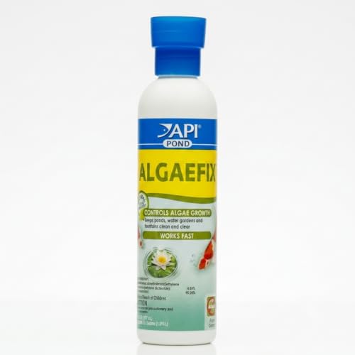 API POND ALGAEFIX (16 fl oz) Pond Algae Control - Copper Free - Clean Clear Water - Up to 4800 Gallons - Safe for Fish & Plants - Water Gardens Fountains - Natural Active Ingredient - EPA-Registered