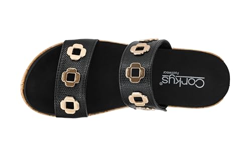 Corkys Footwear Hi Tide Double Strap 2.5-Inch Wedge - Featuring Two Metal-Accented Straps, A Cushioned EVA Insole For All Day Wear, Easy and Convenient Slip-On design4