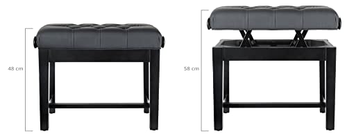 Classic Cantabile Banquette pour piano modèle X noir dépoli - Les Beatles, Paul McCartney, John Lennon, RIngo Starr, George Harrison Classic Cantabile Banquette pour piano modèle X noir dépoli – Image 3