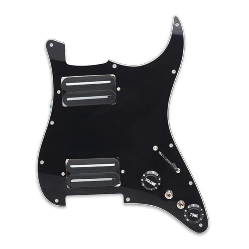 Pickguard HH pour guitare électrique avec micro haute sortie 15K noir