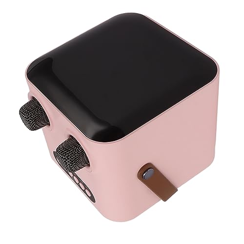 Conjunto de alto-falantes de microfone portátil, máquina de karaokê recarregável por USB com 2 micro