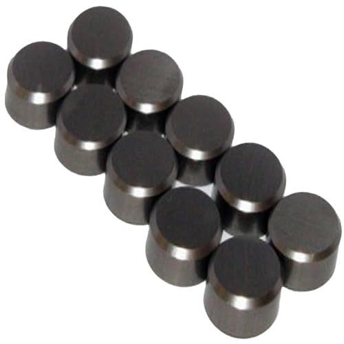 Image of RiseOm Brass Round Mirror Cap /Screws Cap Cover /Nails Decorative /Mirror Nail Decorative Cover (Pack of 10, 12mm-Matte Black)